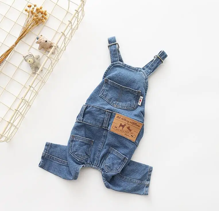 

Amazon Hot Sale Fashion Denim Puppy Pet Fashion Pants Dog Jeans, Blue