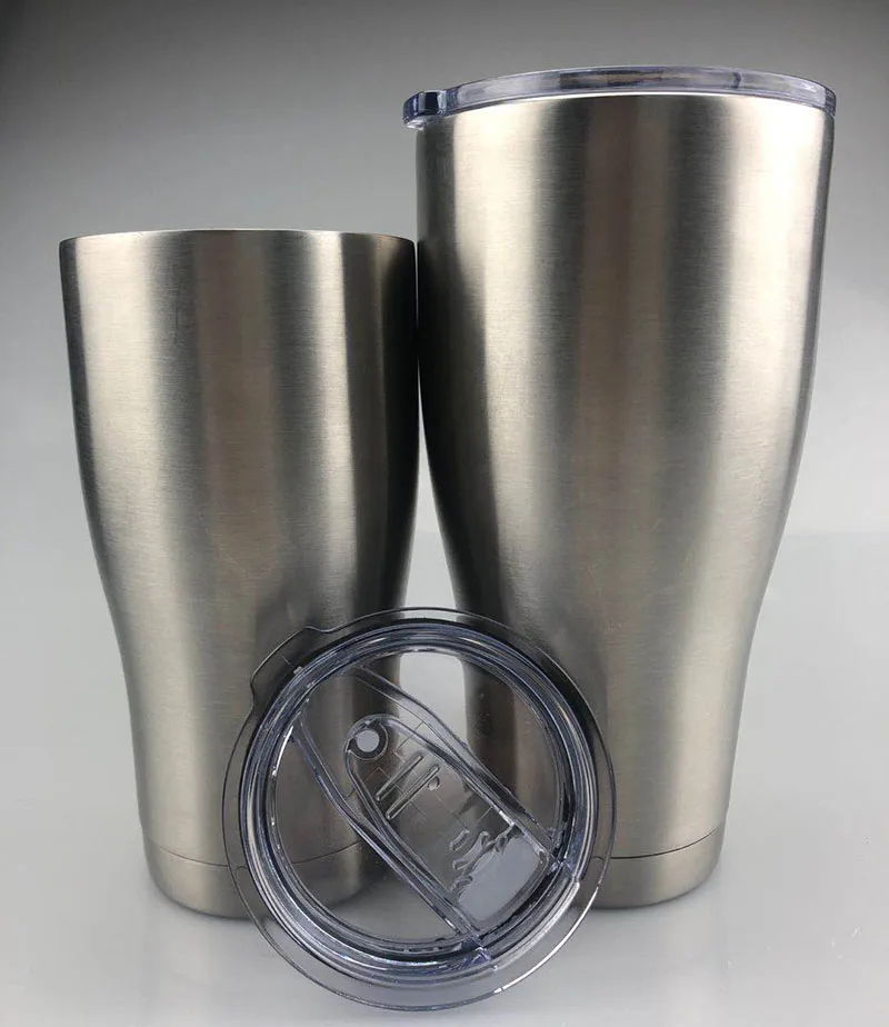 

RTS USA overseas warehouse water bottle 20oz double wall stainless steel curve tumbler coffee mug beer cup with lids