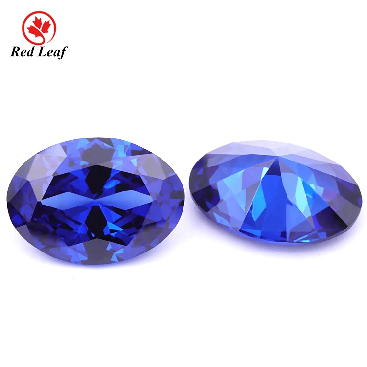 

Redleaf Jewelry Wholesale cubic zirconia Oval Shape Tanzanite Color gemstone Synthetic Crystal Zirconia Gems