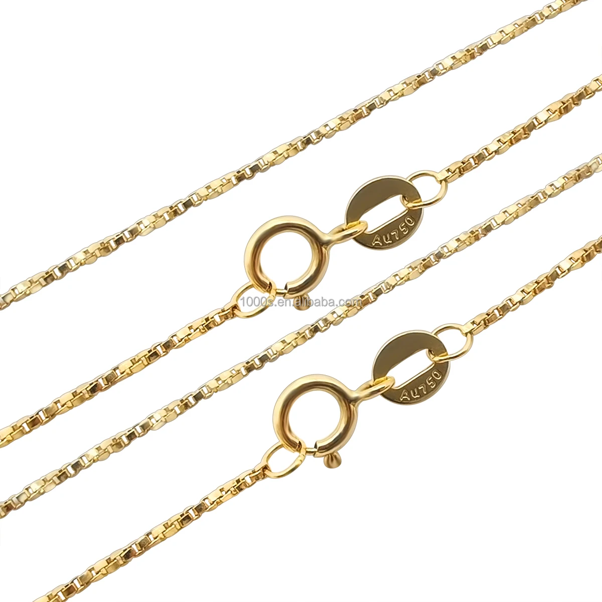 

Factory Outlet September Sale Factory Supply Pure Gold 18K Jewelry Twist Box Chain