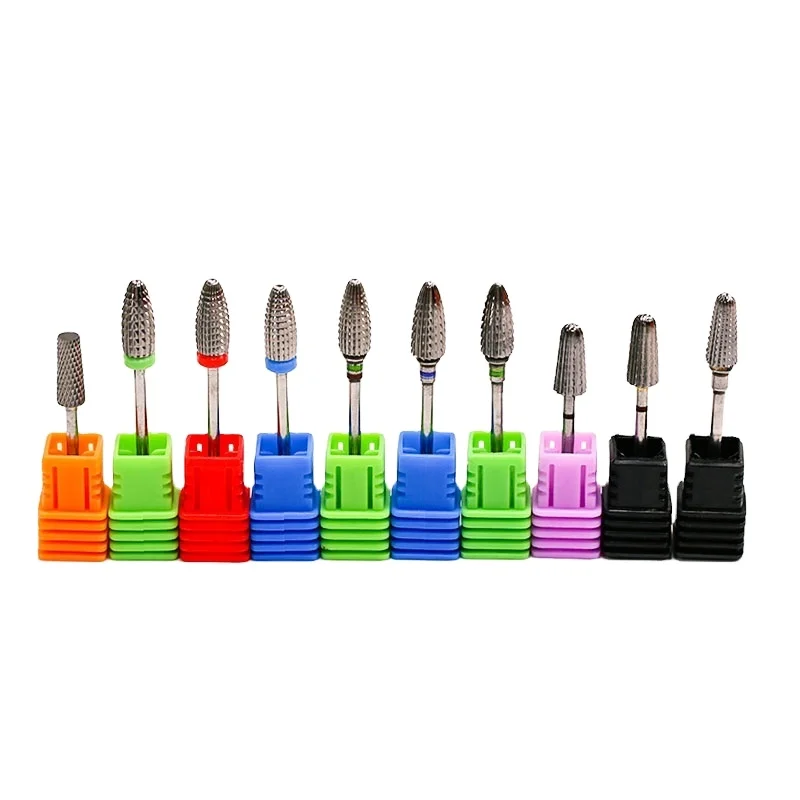 

Low MOQ Drill Bits for Nail Manicure Tool Tungsten Carbide Rainbow 2.35mm Nail Drill Bits Remove gel Carbide nail Bit, Colorful