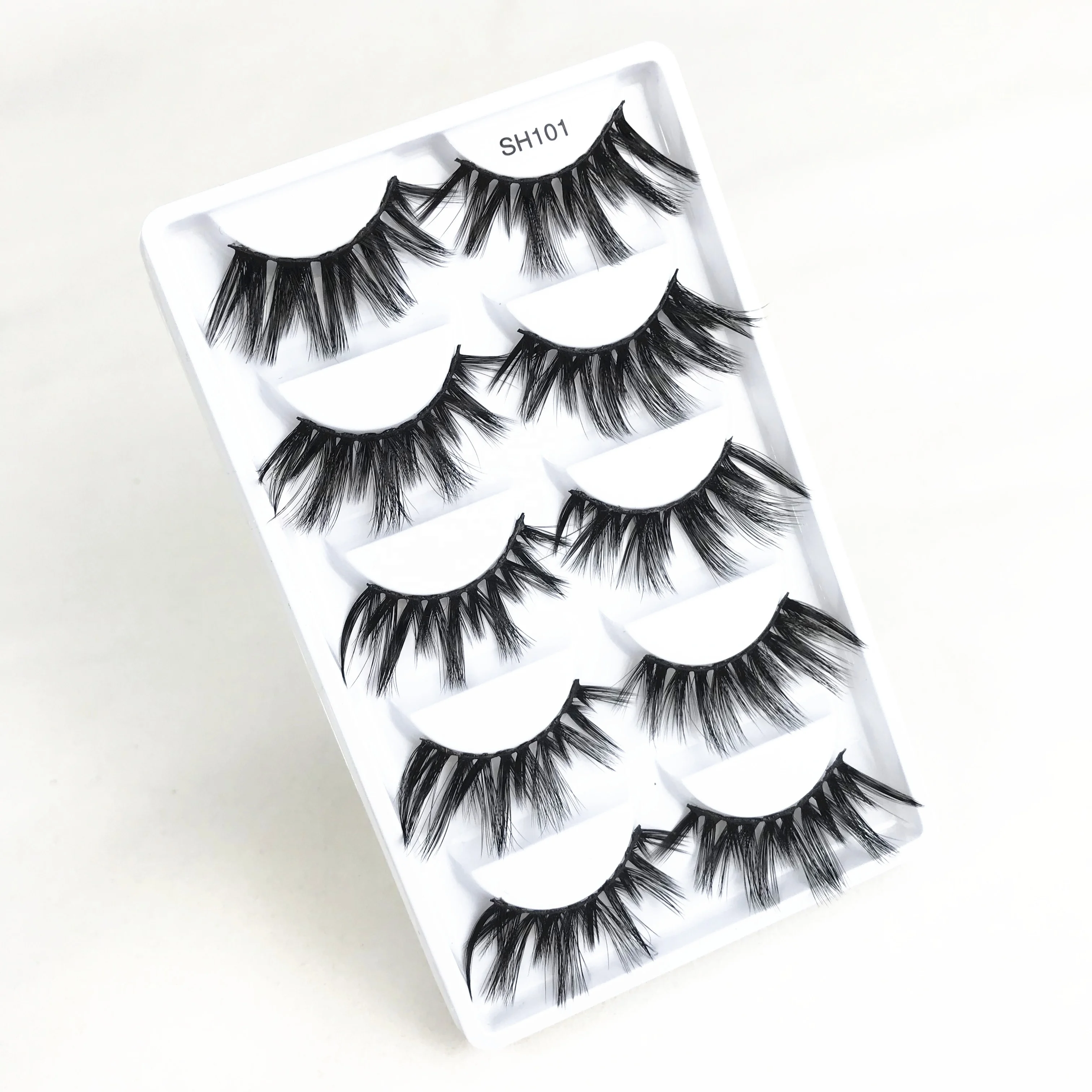 

Wholesale 3d Silk MInk faux mink eyelashes 5D 9D Faux Mink Lashes Drop Shipping Warehouse eyelash vendor customized boxes, Black