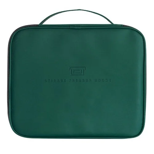 

Custom Logo Large Capacity Solid Color Portable Pu Zipper Travel Makeup Wash Cosmetic Bags Easy To Carry, Green, white, red, black