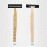 

NEW arrival Recycling material biodegradable handle 2 blades eco-friendly shaving disposable razor
