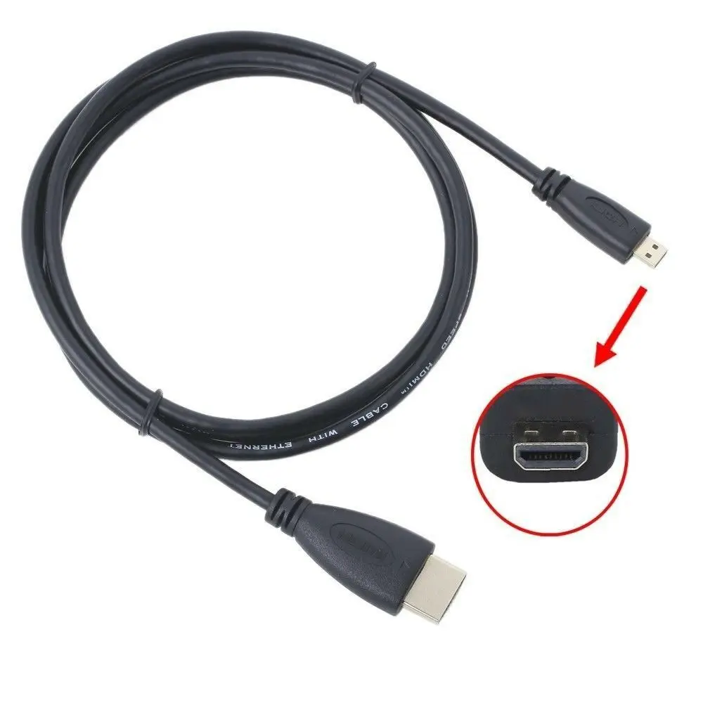 Micro HDMI Male D to HDMI male A Jack Adapter Cable Convertor Nice 1080P HDMI Cable - ANKUX.COM