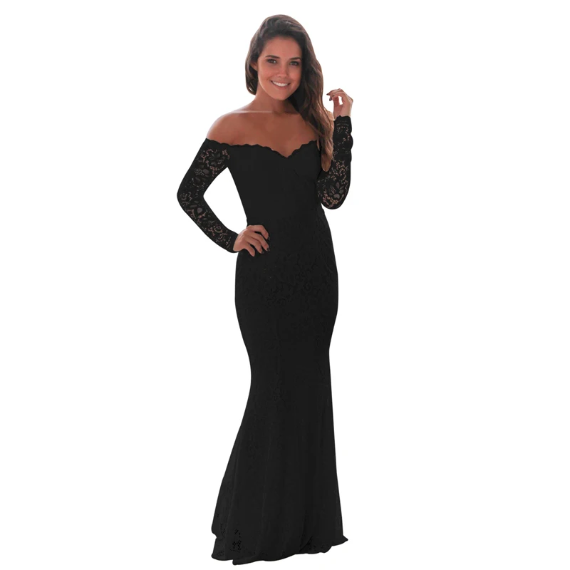 

SLS Wholesale New women White Off Shoulder Maxi Evening Bridesmaid Wedding Dress, Customized