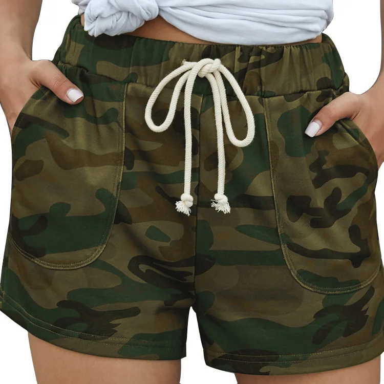 

New Summer camouflage color women shorts Camo Printed Shorts for women 2021