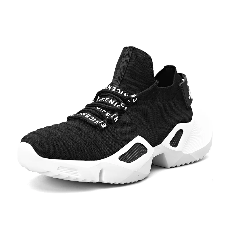 

Hot sale Fly-knit Breathable Sneaker Comfortable Men/male Sports Socks Shoes Fashion Walking Casual Shoes, Optional