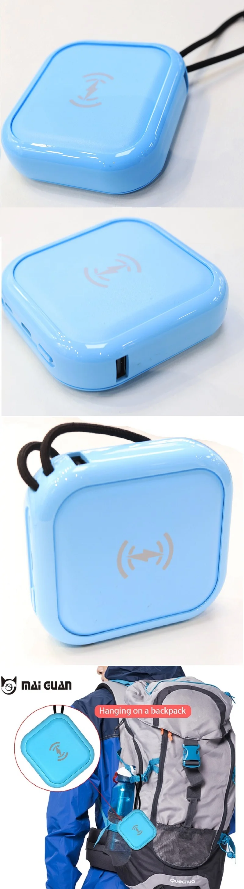 slim wireless power bank 10000mah mini outdoor portable powerbank for sports 10000mah wireless charging - ANKUX.COM