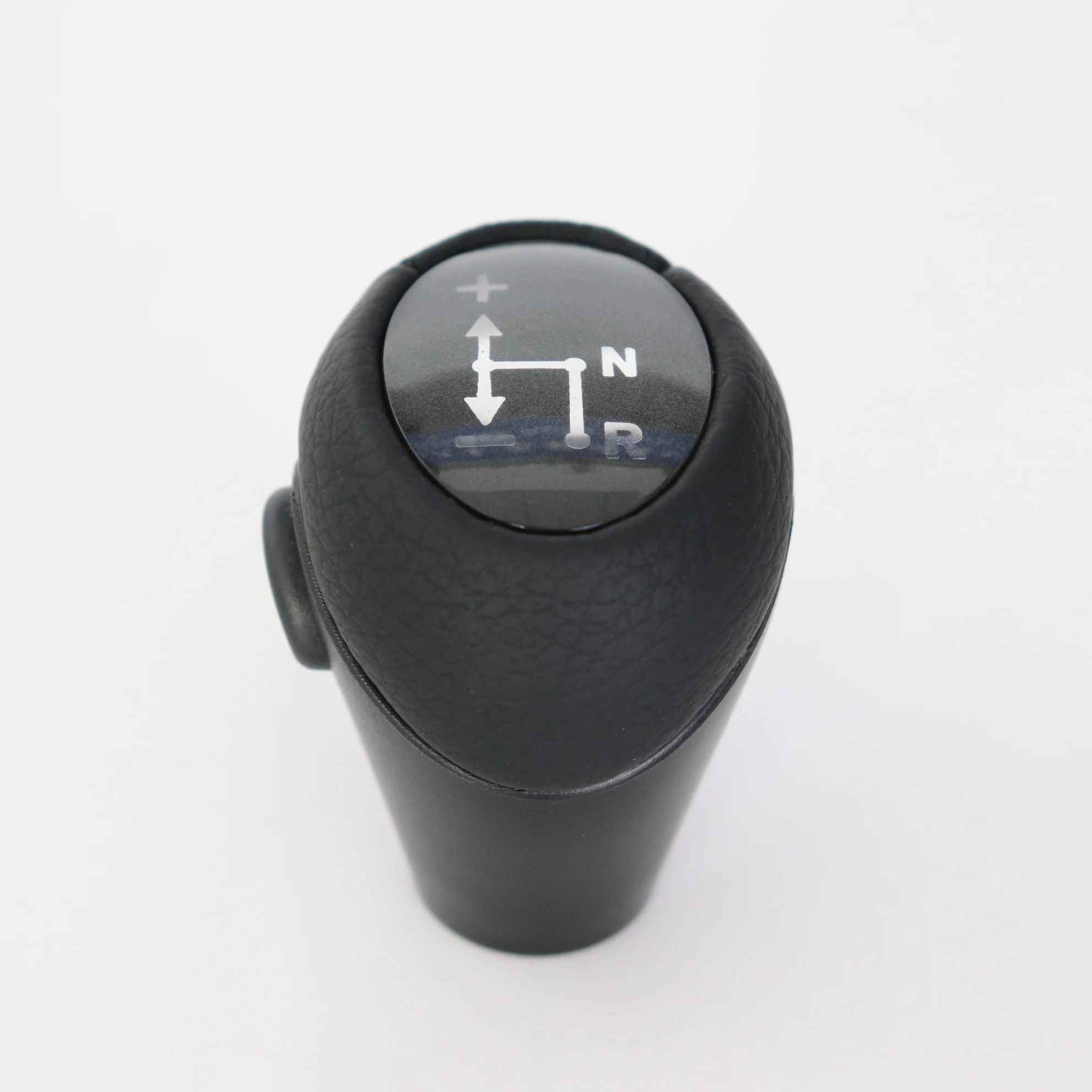 Black Leather Automatic Knob Car Gear Shift Knob Head For Benz Smart