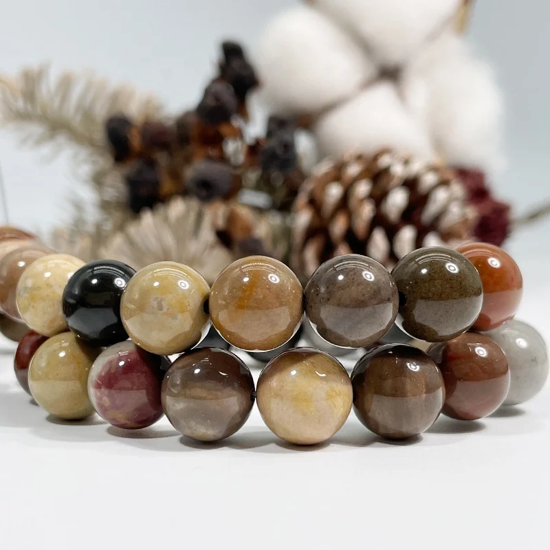 Wholesale Natural American Picture Jasper beads for Jewelry Making Polychrome Jasper Gemstone Loose Beads