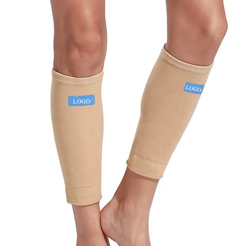 

Sport Calf Support Sleeve Running Basketball Football Calf Compression Sleeves Leg Guard Shin Splint Socks, Beige