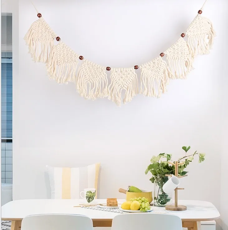 

Tassel woven small flag home wall decorations, Different colors