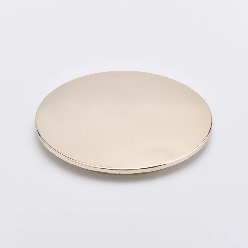 luxury candle holder lid customized zinc alloy round covers for candle holders