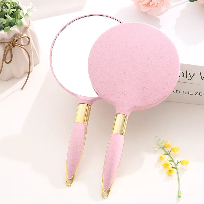 

Glass ABS Plastic Personalized Makeup Mirror Square round, Pink, lake blue, beige, white
