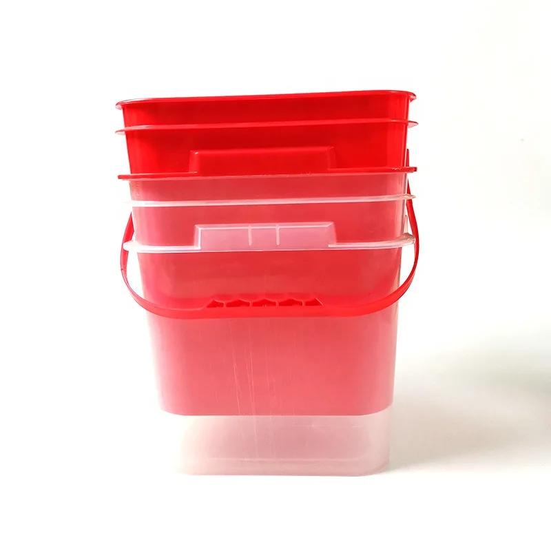 

2/4/8/15 liter litre hot sale OEM square plastic bucket for cookie