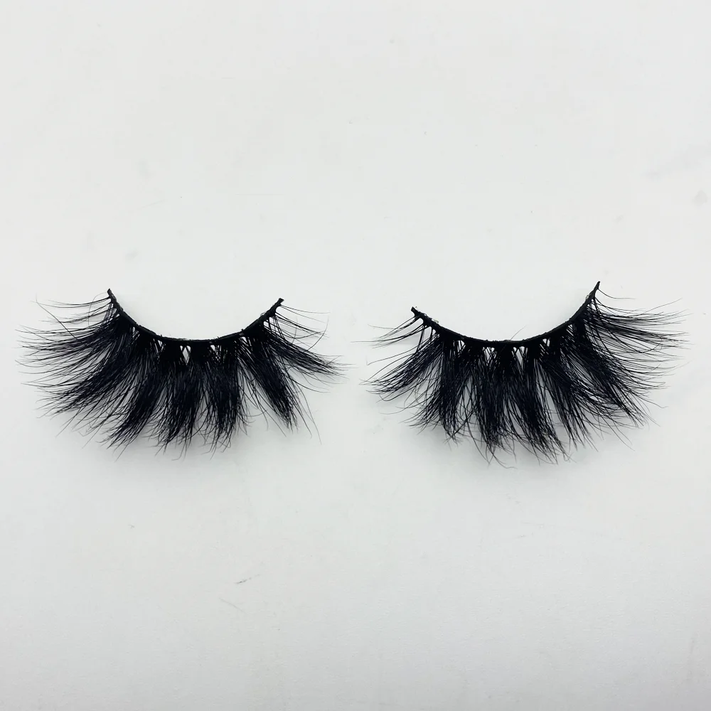 

High Quality 25mm Mink 3D Eyelashes Wholesale 5D False Mink Eyelashes With Custom Box, Black