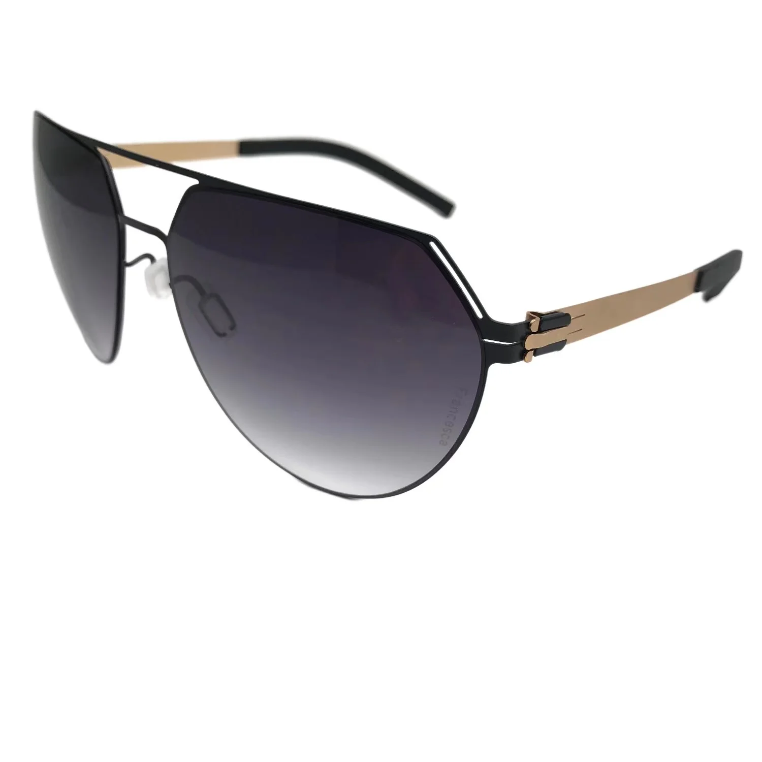 

The latest ultra light metal sunglasses UV400 protection gradient men's and women's fashion luxury metal frame sunglasses, Gold/silver/gun/black/brown/black gold