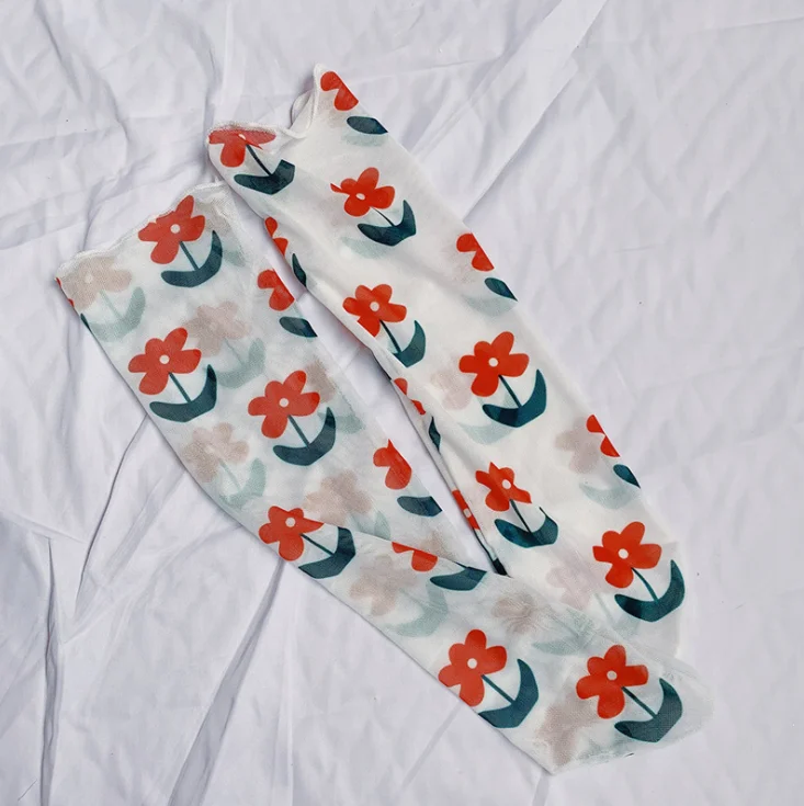 

Flower mesh transparent thin socks lady socks women summer cute tube socks, Colors