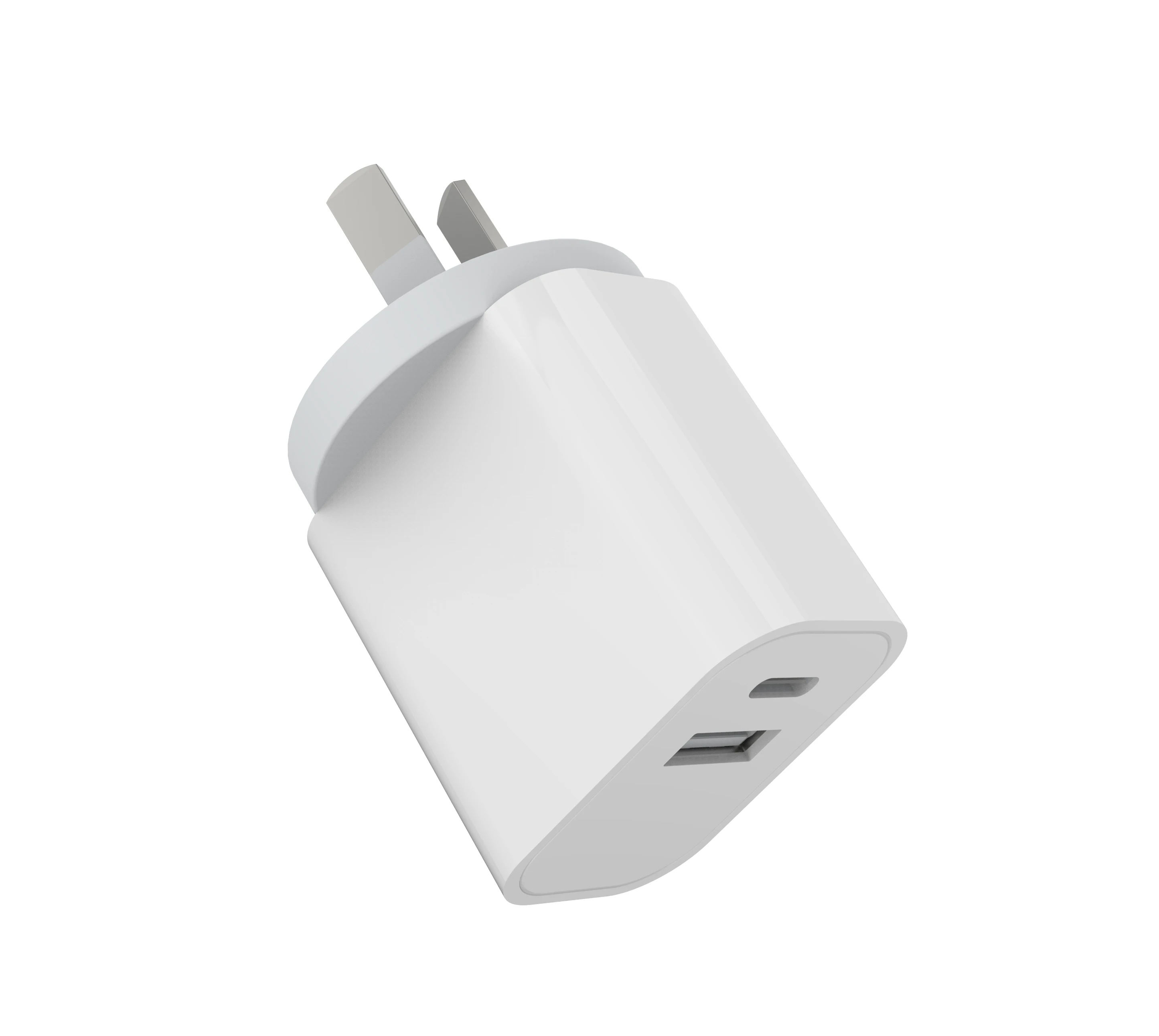 

20W 18W USB&USB-C TYPE-C quick QC3.0+PD DUAL Port WALL CHARGER Insulated Australia plug 5V3A 9V2.22A 12V2A, White / other color accept oem