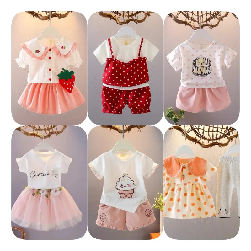 

Lovely female baby set of two sets, pure cotton new design manufacturers wholesale