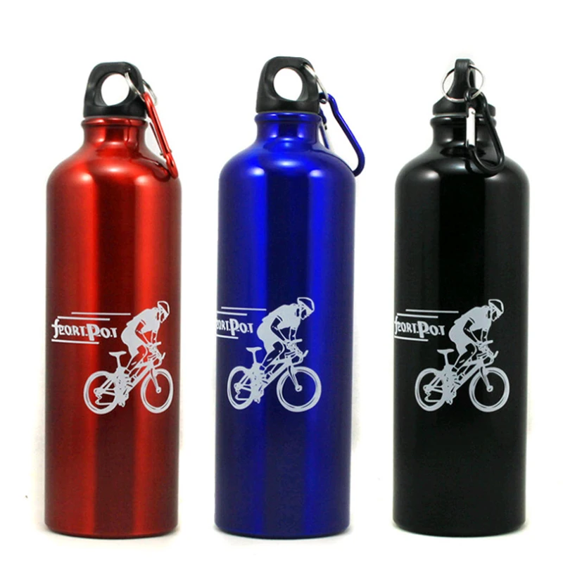 

Reusable With Dust Cover Portable Plastic MTB Bike Bottles Aluminum Bicycle Water Bottle 750ml Water Cup, 4 colors