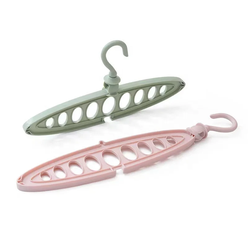 

Best Selling Home Folding Magic Creative Clothes Rack Plastic Multifunctional Plastic 9 Hole Hanger