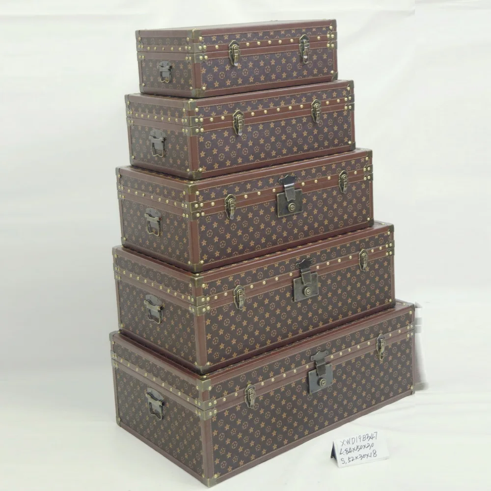 

High Quality Antique Living Room Wood Storage Trunk Coffee Table