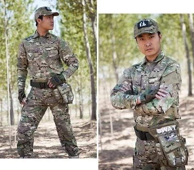 
Wholesale customized ripstop thin long sleeve jacket and pants military use soldier uniform camouflage suits for army combat 