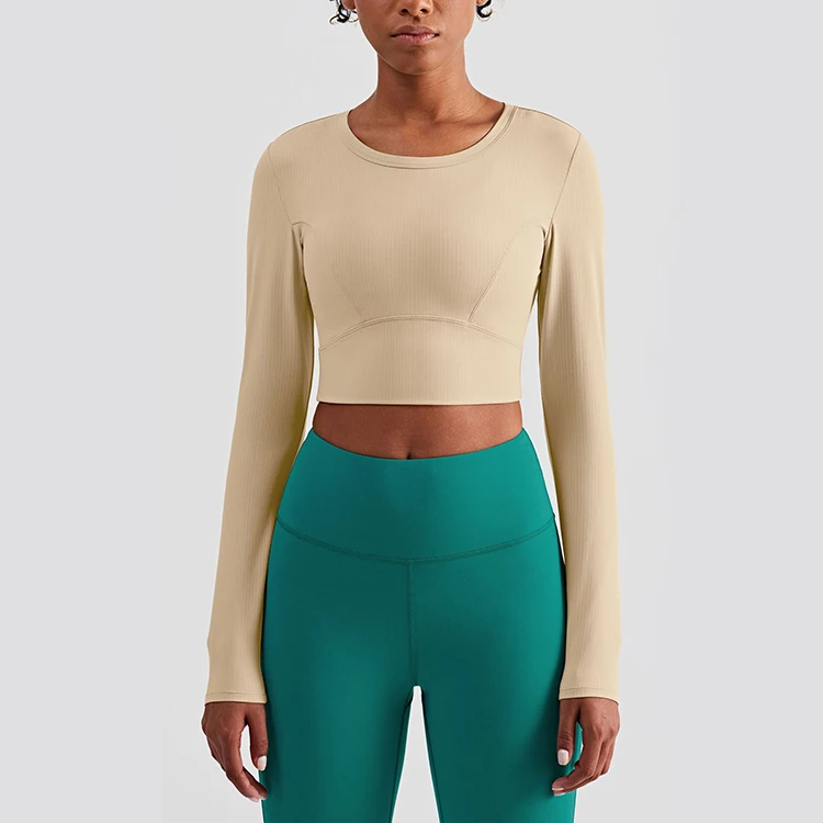 

Sports Long Sleeve T Shirt Women Sportswear Fitness Tops Woman Plus Size Shirts Polyester Gym Wear Yoga Top, Customized color