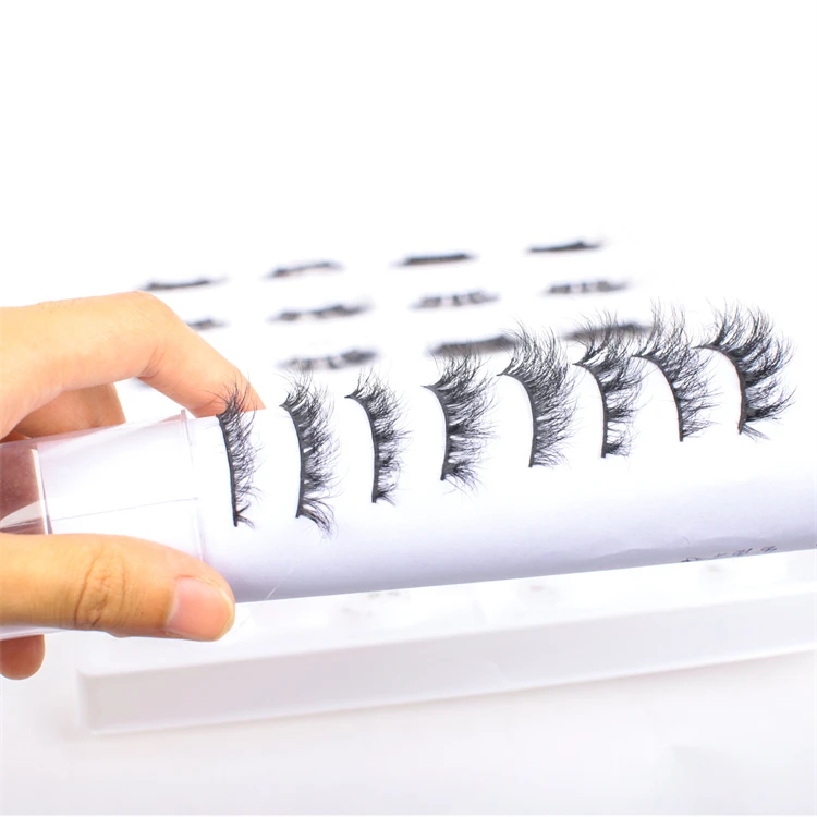 

Wholesale 3d Fluffy Faux Mink False Eyelashes 25mm Full Strip Eyelashes Vendor Natural 3d Synthetic False Eyelashes Custom Logo