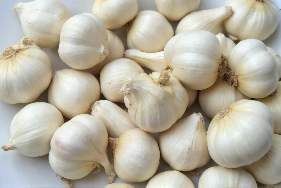 Step-by-step visual guide showing how to mince garlic and measure in tablespoons
