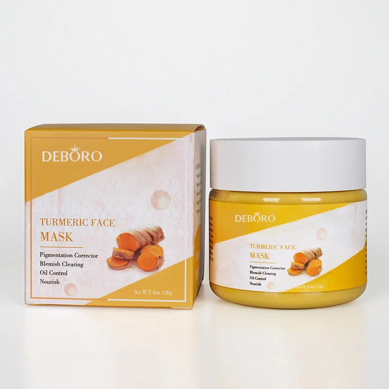 

Private Label OEM Chinese Supplier Skin Care Brightens Repairs Anti-Aging Turmeric Clay Mud Mask, Yellow