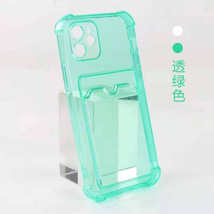 

Direct Factory Sale Shockproof 1.5mm Airbag Card Slot Design Transparent Soft TPU Mobile Phone Cover Case For Iphone X XS