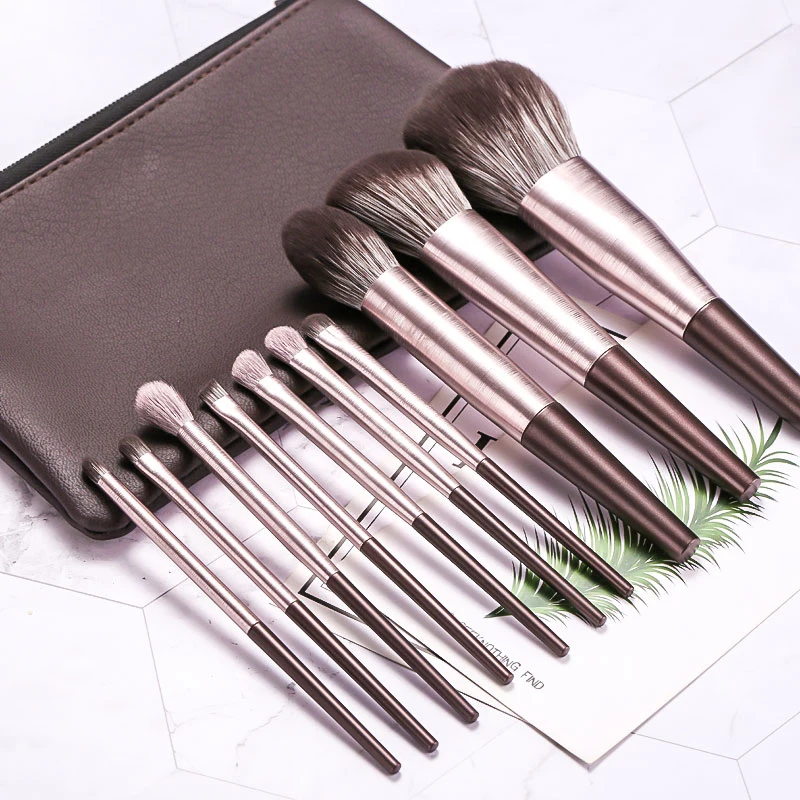 

10 Pcs Personal Beauty Brush Cosmetic Makeup Tool For Concealer Lip Eye Shadow Power Blush Foundation Contouring