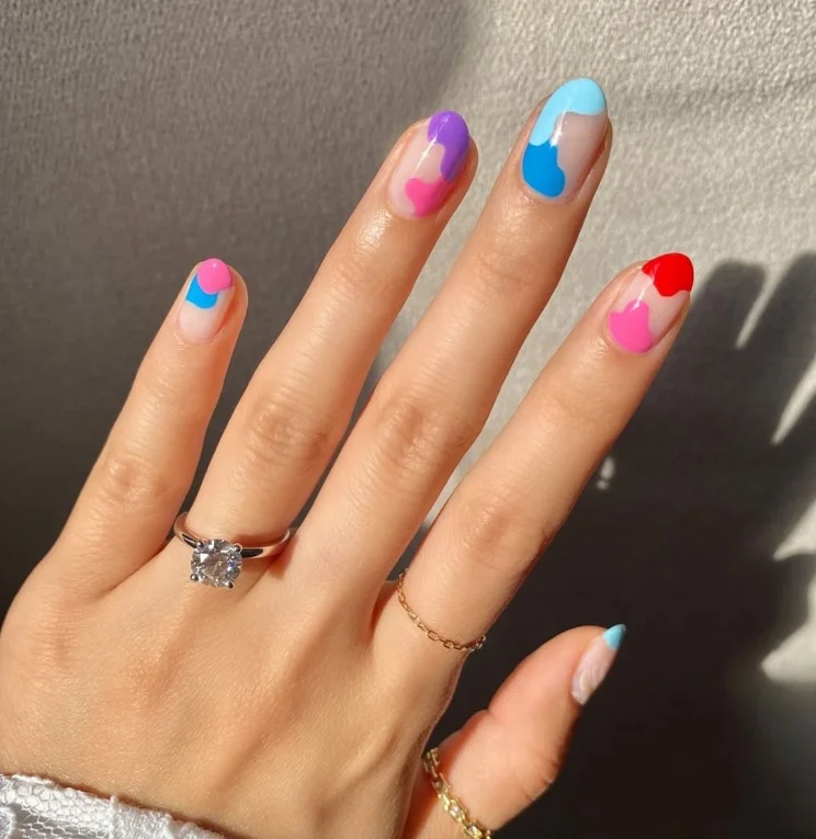 

mandarin duck Graffiti impress press on nails fancy press on nails full cover press on nails