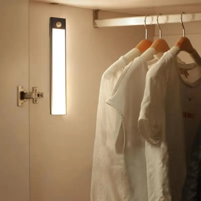 Ultra Slim Usb Interior Cupboard Cabinet Wardrobe Wall Chest 76 Leds PIR Motion Sensor Wireless Led Night Lights