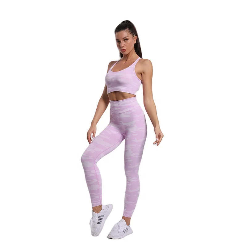 

sport bra womens yoga vest strap backless 2 piec seamless yoga set plus size yoga sets seamless, As pciture