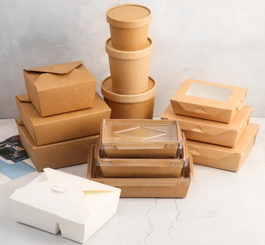 CHANGLE 25Pack 35oz Paper Bowls Disposable with Lids,Kraft Paper Soup Bowls,Soup Containers for Restaurants,Delis and Cafes 