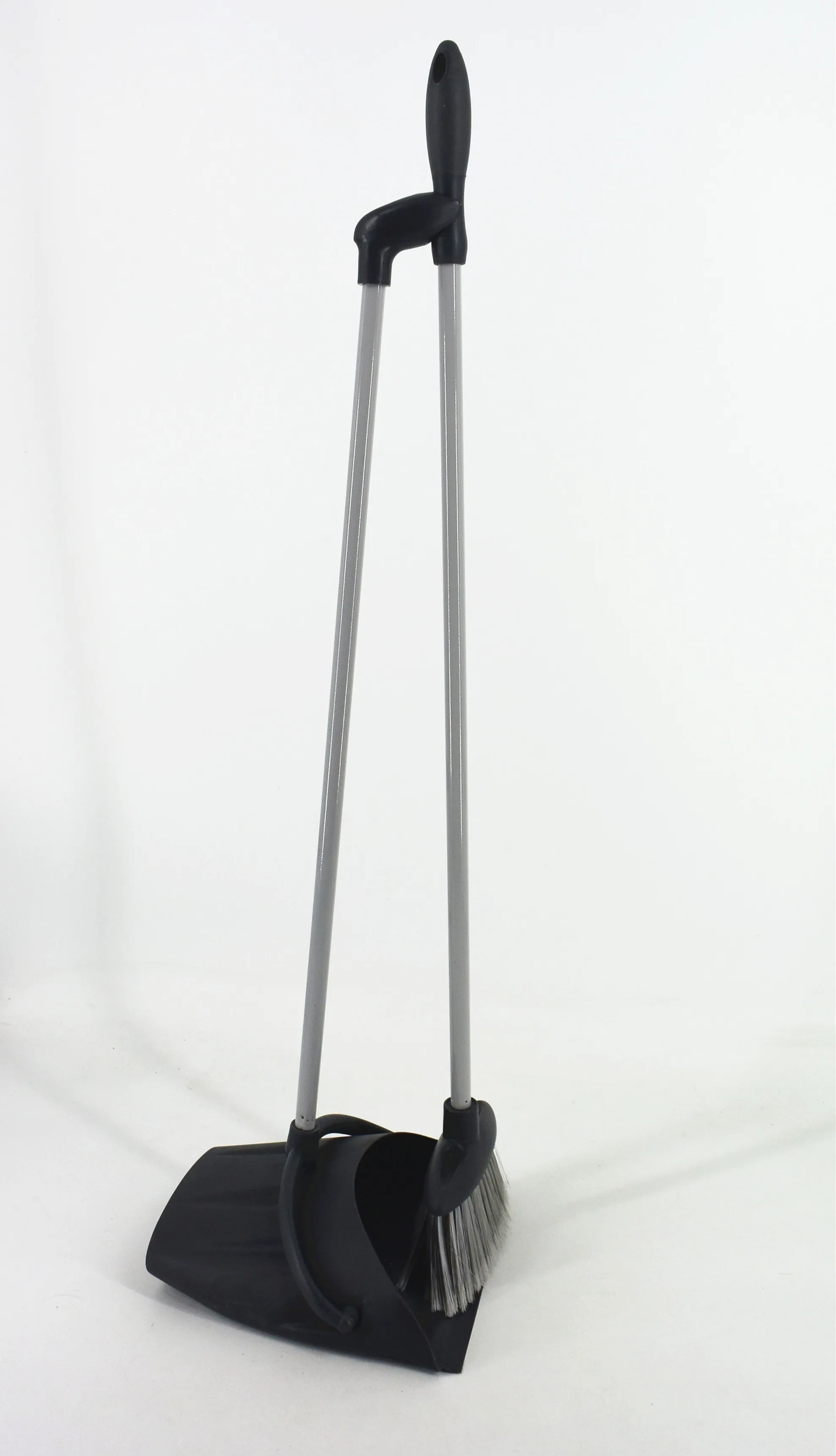 
superior plastic metal long handle folding broom and dustpan set 