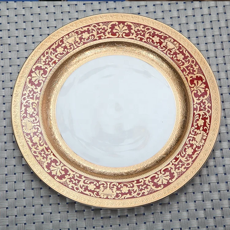 gold dessert plates