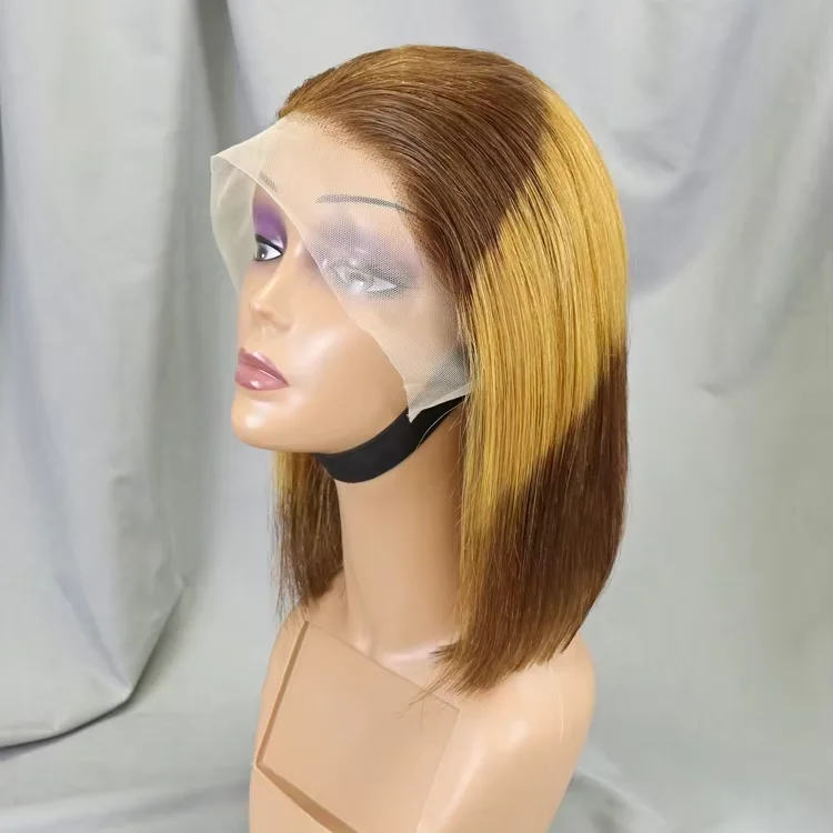Short 10-16 Inch Straight Bob Wig Cheap Price Lace Front Natural Human Hair Wigs Women Transparent Lace Wigs