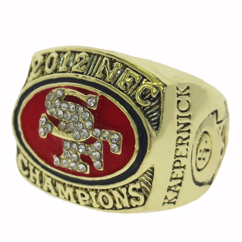 

2012 San Francisco 49ers oil painting championship ring football fans sports commemorative custom nostalgic classic ring