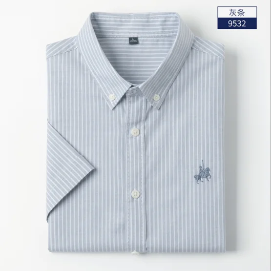 

2021 Stand Collar Shirt Wholesale Stylish Cotton Check Shirts For Men, 6 colors