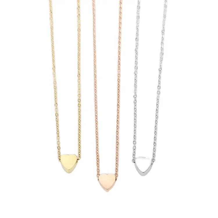 

Minimalist Clavicle Chain Heart Multicolor Ladies Accessories Necklace Stainless Steel
