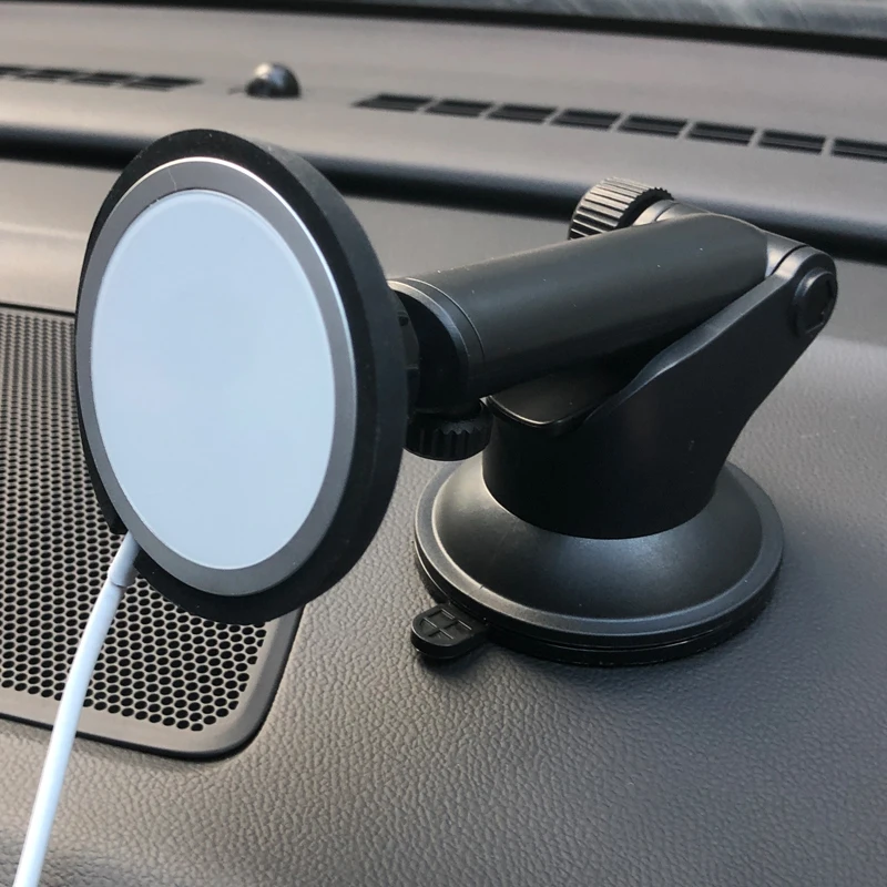 

Adjustable Car Phone Holder Charger Cradle Stand Charging Dock For iPhone 12 Magnetic Magsafing Charger Dock Station, Customized color