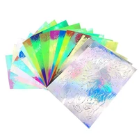 

2019 New Amazon Hot Sell Self Adhesive Flame And Fire Holographic Nail Sticker