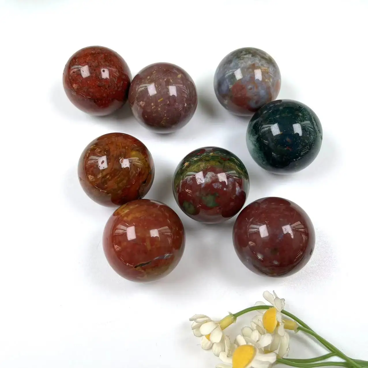 

Wholesale Polished Natural ocean jasper Quartz Crystal Sphere Balls For Fengshui Decoration