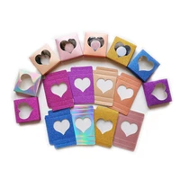 

Rose Golden Pink Heart-shaped Paper Private Label Wholesale 3d Mink Eyelashes Package Box Eyelashes Box Packing