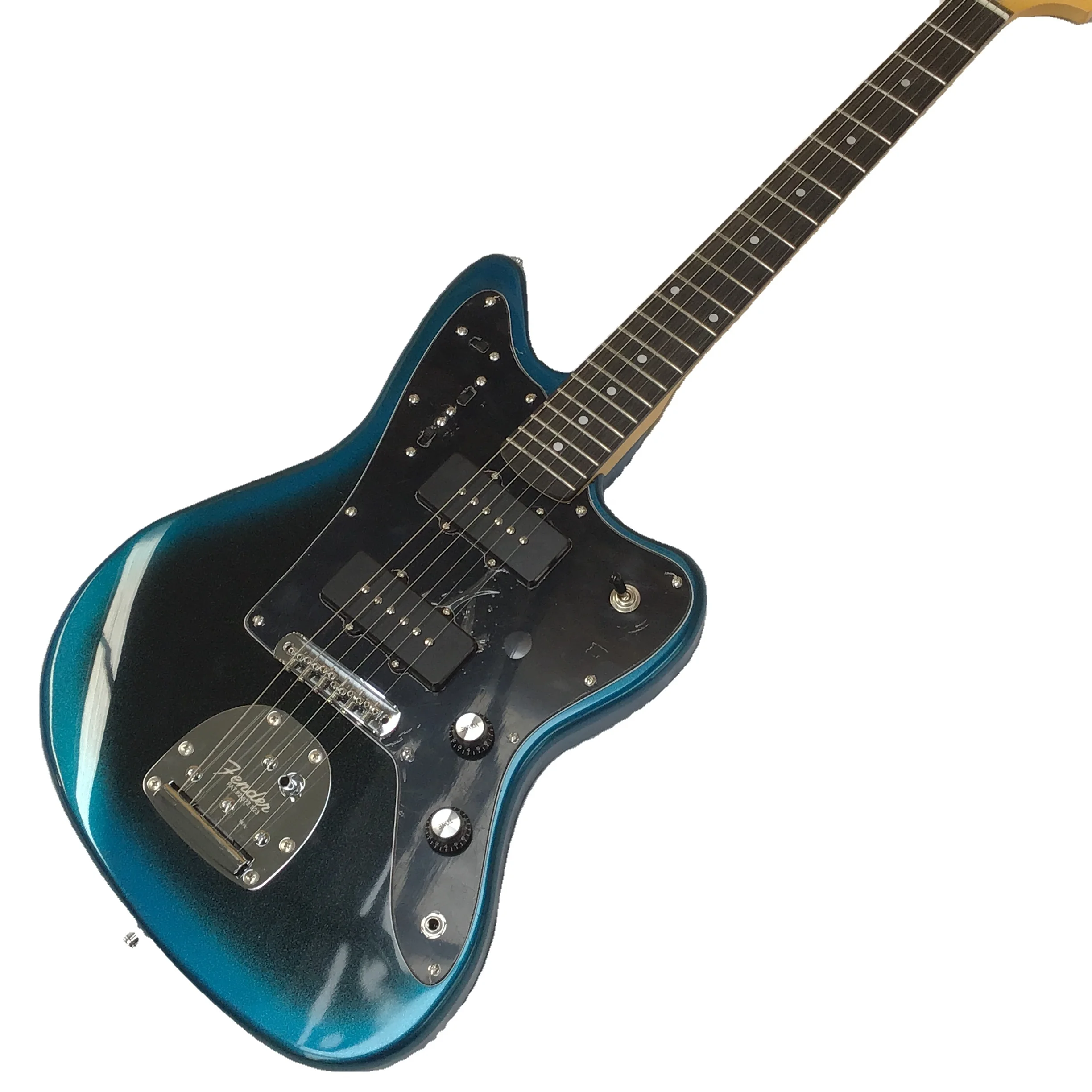 Jaz.master Custom Shape FD Electric Guitar Blue Burst Color Mahogany Body Maple Neck 22 Frets Ebony Fingerboard Foam Case Fast